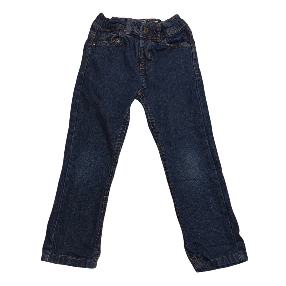 Primark Boys Dark Blue Straight Leg Jeans Toddler Size‎ 4-5 Years 110cm